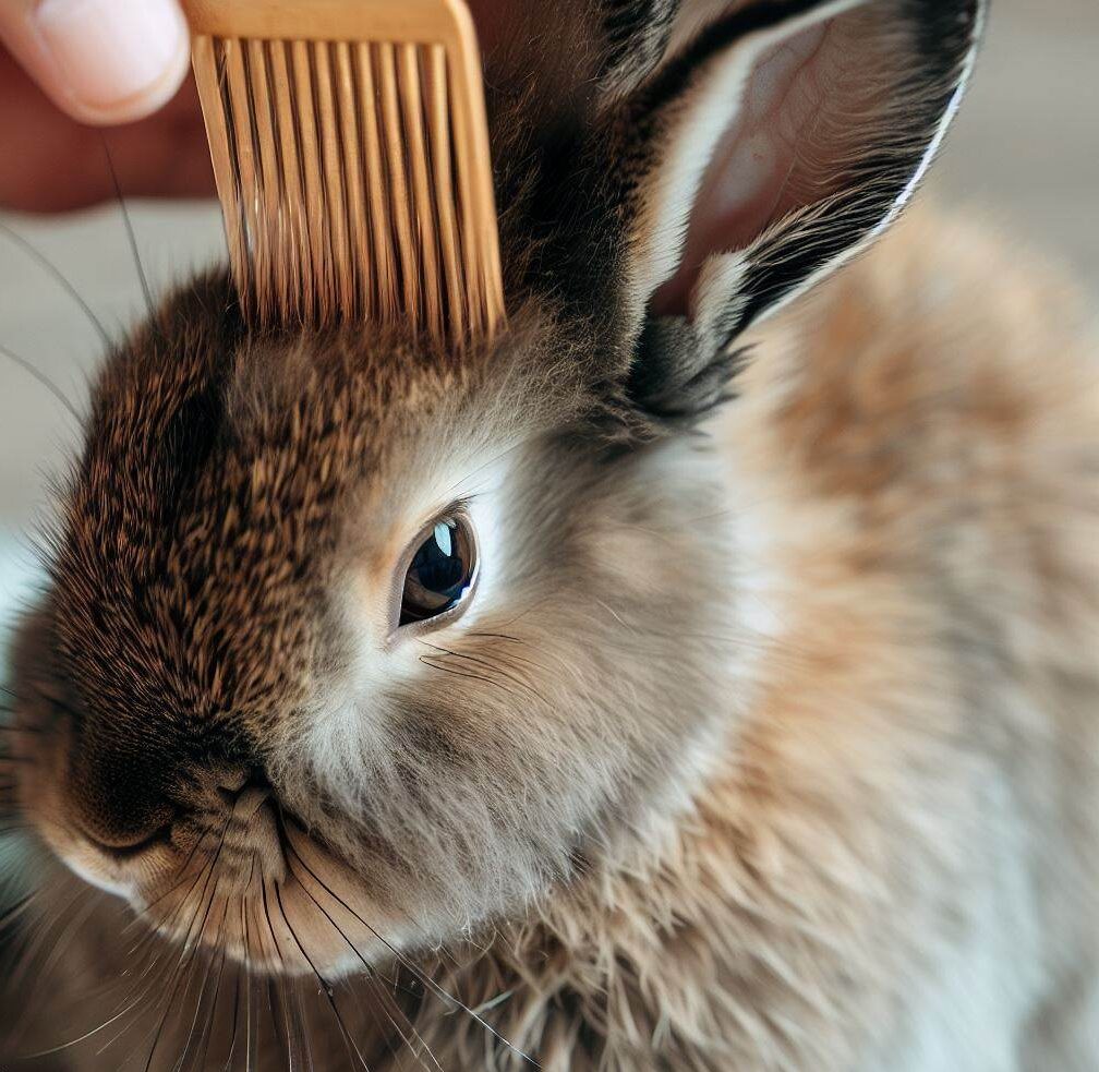 Regularne czesanie królika zmniejsza konieczność kąpieli